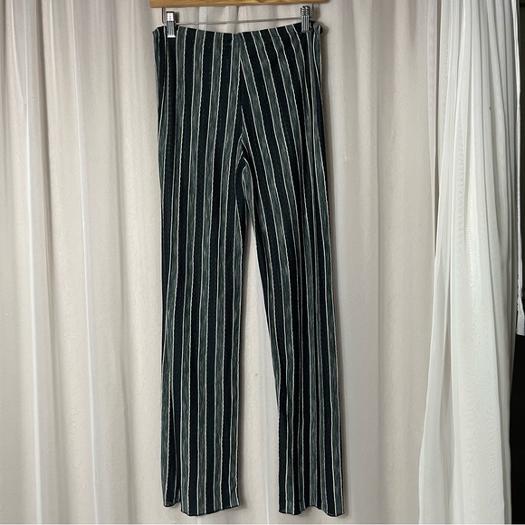 BECCA Crochet Striped Pants Beach Cover-Up Open sides Black & Gray Size S/P - Picture 9 of 16